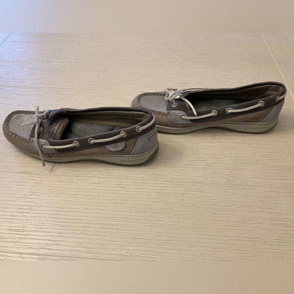 Sperry Top-Sider Women's Angelfish Sparkle Suede 2-Eye Boat Shoe- size 8 1/2 - Picture 4 of 12